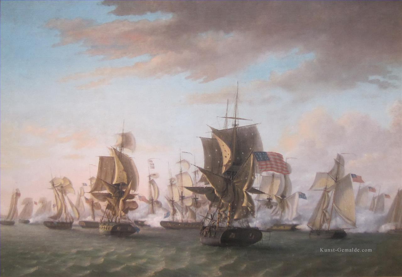 Perrys Sieg am Erie See von Thomas Birch 1814 Seekrieg Ölgemälde